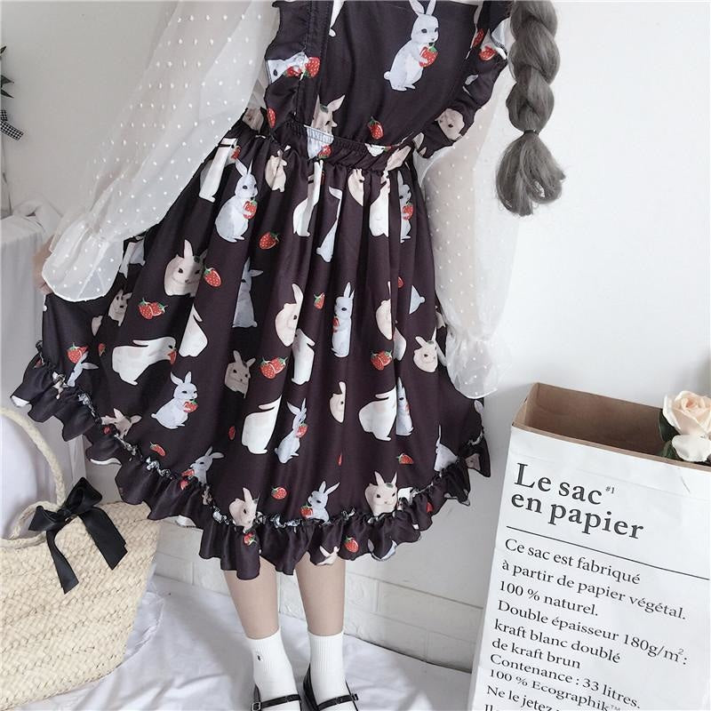 Little Bun Suspender Dress - dress