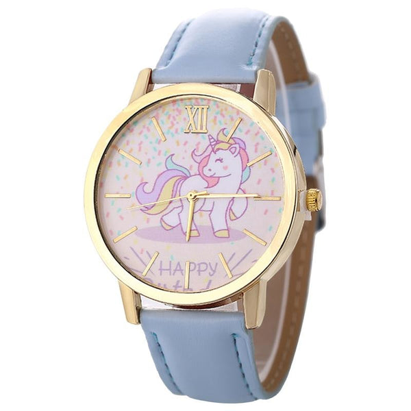 Cute Blue Magical Unicorn Pony Wrist Watch Bracelet Wristwatch Kawaii Little Space Fashion 