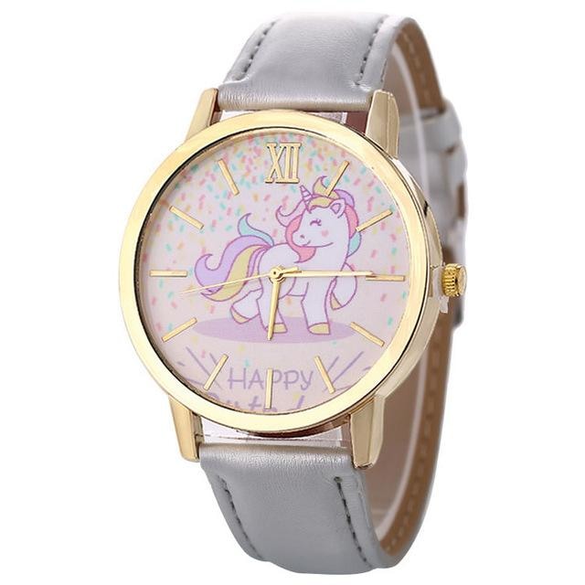 Cute Grey Magical Unicorn Pony Wrist Watch Bracelet Wristwatch Kawaii Little Space Fashion 
