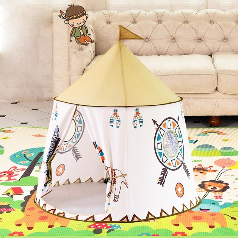 Tipi Teepee Play Tent ball Pit Indian Native Mohawk Tan Brown White ABDL CGL Littlespace by DDLG Playground