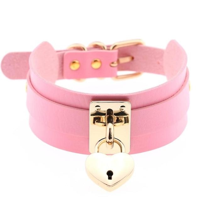 Locket Collar - Pink - collar