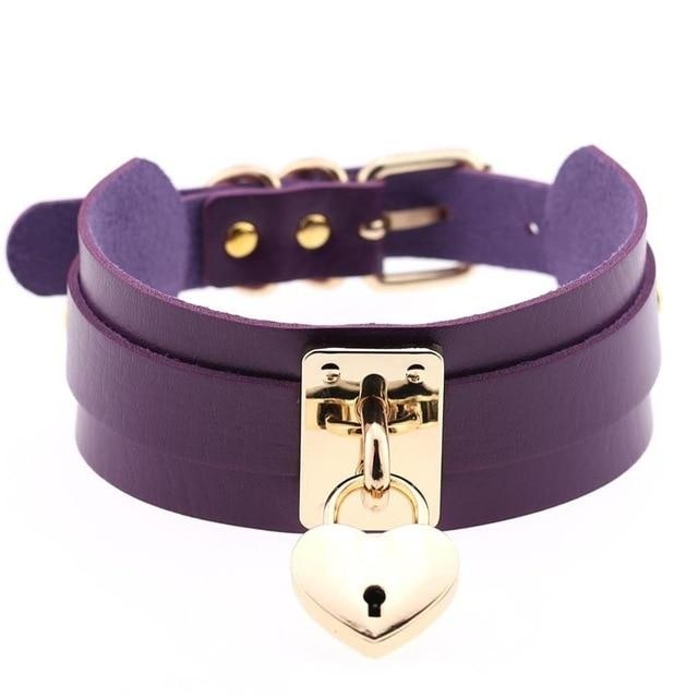 Locket Collar - Purple - collar