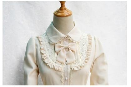 Traditional Lolita Collar Blouse Long Sleeve Peter Pan Button Up EGL Classic Lolita Girl Fashion