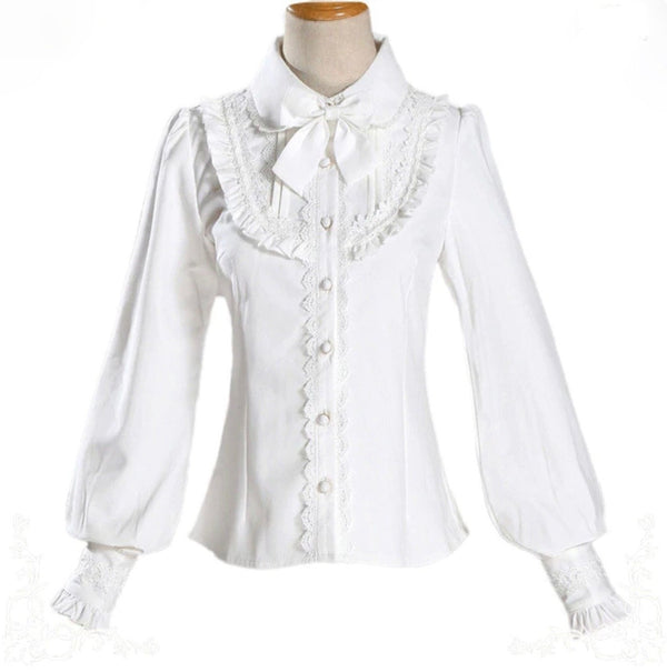 Lolita Collared Blouse - White / S - shirt