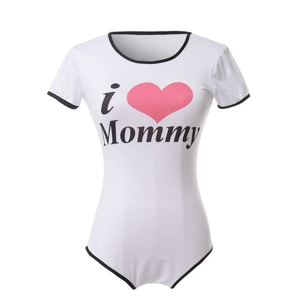 I Love Mommy Onesie - S - adult onesies, bodysuit, bodysuits, boy onesie, jumpsuits