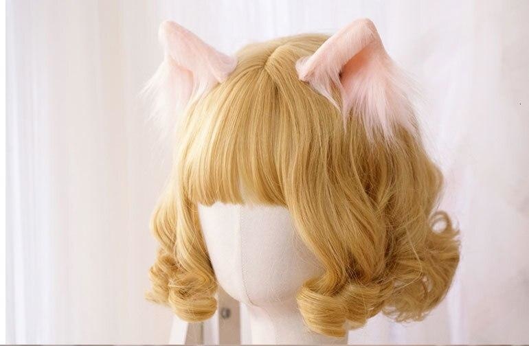 Luxury Realistic Neko Ears - Pink - hair clips