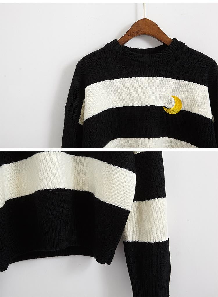 Magic Moon Knit Sweater - sweater