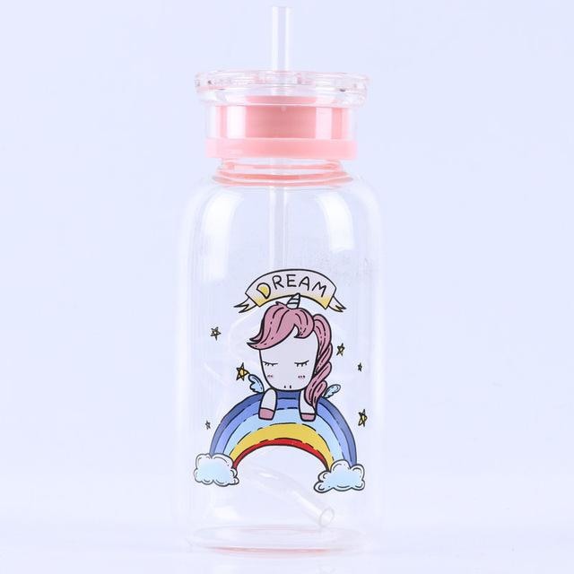 Magical Girl Glass Bottles - Rainbow Unicorn - bottle