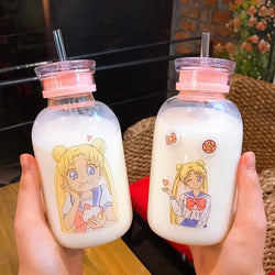 Magical Girl Glass Bottles - Winking Sailor Moon - bottle