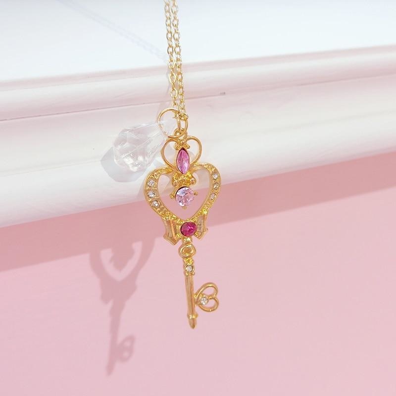Magical Girl Wand Necklaces - Key - accessories, accessory, anime, card captor, jewelery