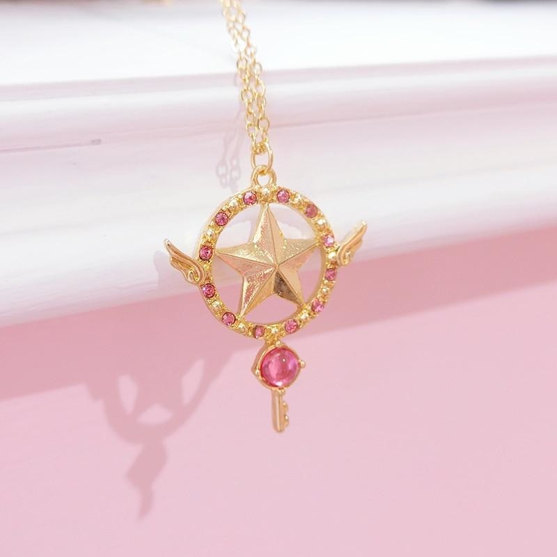 Magical Girl Wand Necklaces - Star - accessories, accessory, anime, card captor, jewelery