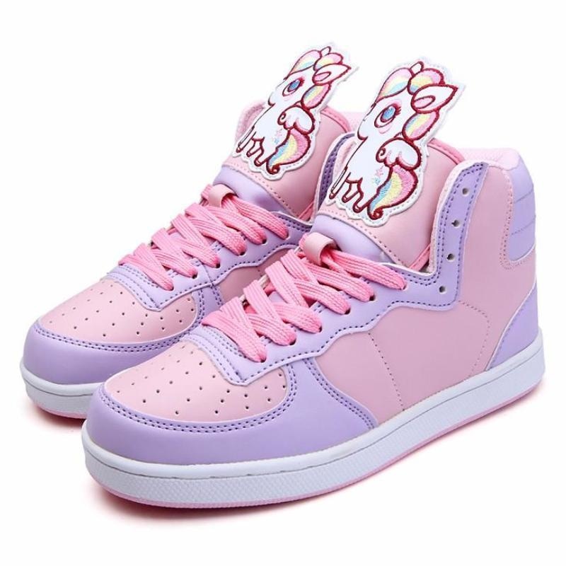 fairy kei pastel unicorn pegasus hi top sneakers high tops shoes candy colored sweet lolita yume kawaii harajuku japan fashion dd/lg cgl abdl age regression by ddlg playground