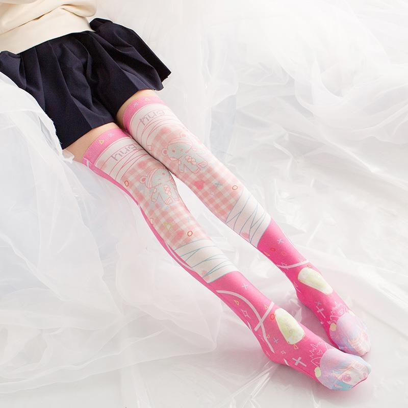 Menhera Fairy Kei Stockings Kawaii Lolita Socks | DDLG Playground