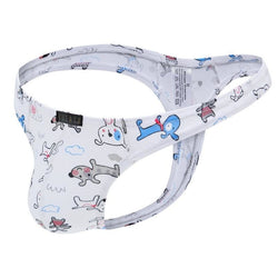 Mens Littlespace Thongs - Dogs / S - abdl, adult baby, baby boy, boys, ddlb