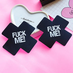 Kinky Naughty Nipple Covers Stickers Fuck Me Kiss Me BDSM S&M Fetish