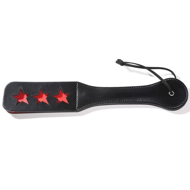 Naughty Paddles - 3 Stars - bdsm, black and red, fetish, paddle, paddles