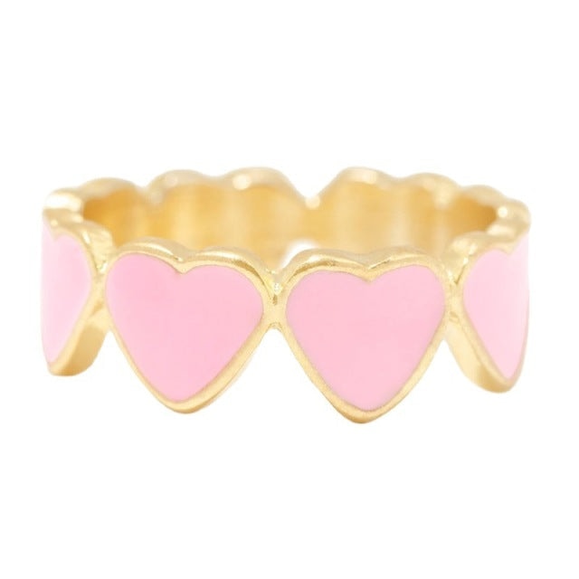 Naughty Statement Rings - 8 / Hearts - fuck you, gold, gold ring, golden, jewellery