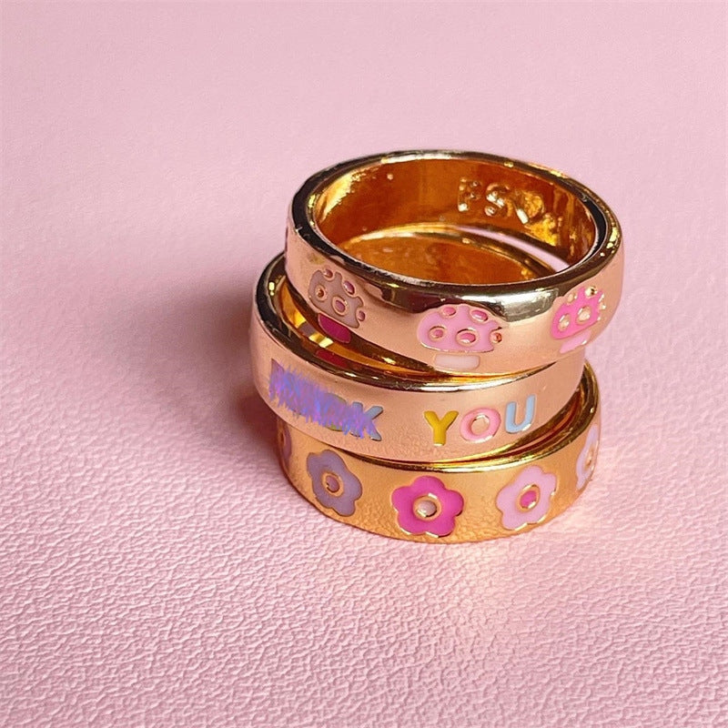 Naughty Statement Rings - fuck you, gold, gold ring, golden, jewellery