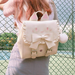 Neko Baby Backpack - White - backpack