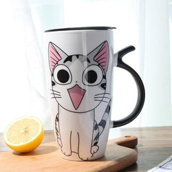 Neko Travel Mug - Happy Kitty - brooch