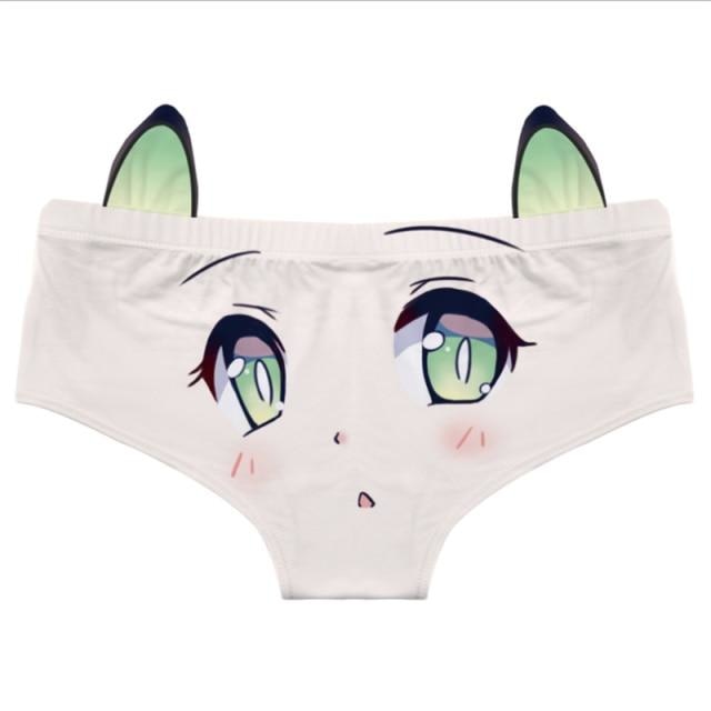 Otaku Neko Panties - Green Eyes - anime, anime eyes, face, faces, eyes