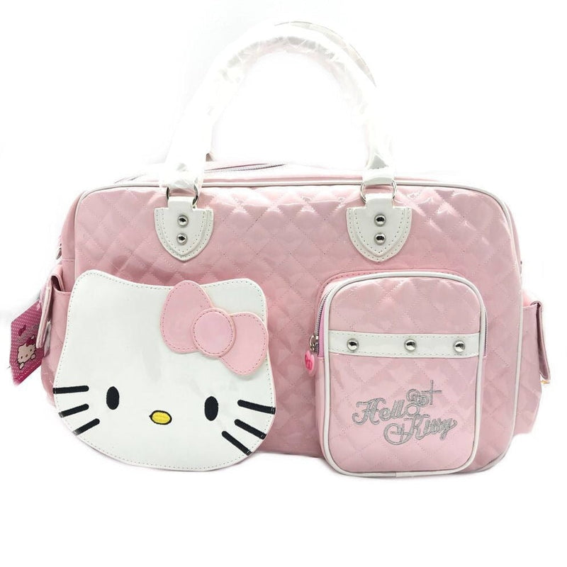 Oversized Kitten Duffle Bag - Pink - 3d handbag, bags, bear, cases, duffle bag
