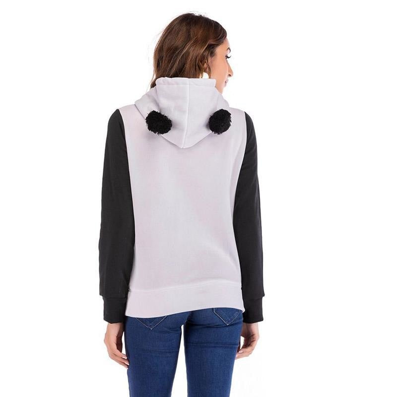 Panda Hooded Sweater - baby bear, ears, hooded, hoodie, hoodie sweater