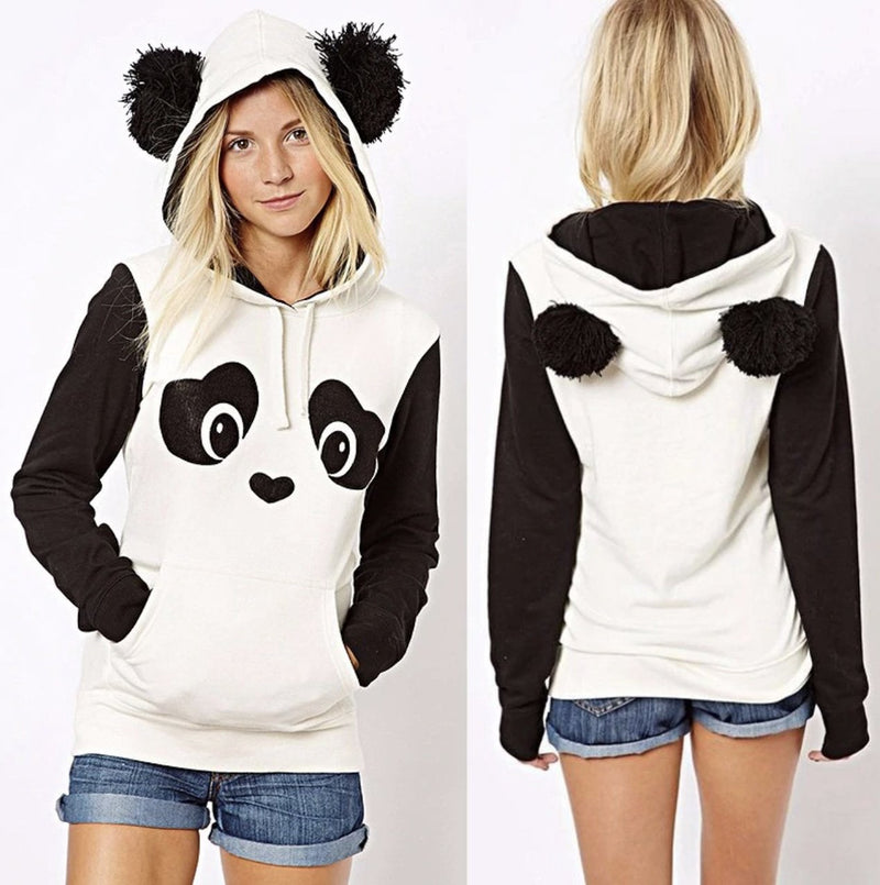 Panda Hooded Sweater - L - hoodie