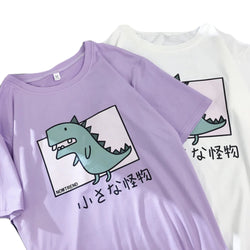 Pastel Dinosaur T-Shirt T-rex Japanese Harajuku Fashion Cute Kawaii 