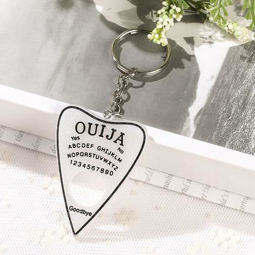 Pastel Ouija Keychain - glitter white - key chain