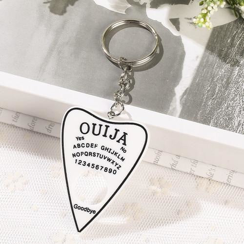 Pastel Ouija Keychain - solid white - key chain