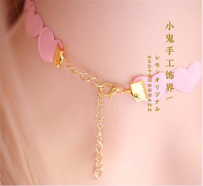 Pastel Valentine Choker - choker, chokers, heart, hearts, necklace