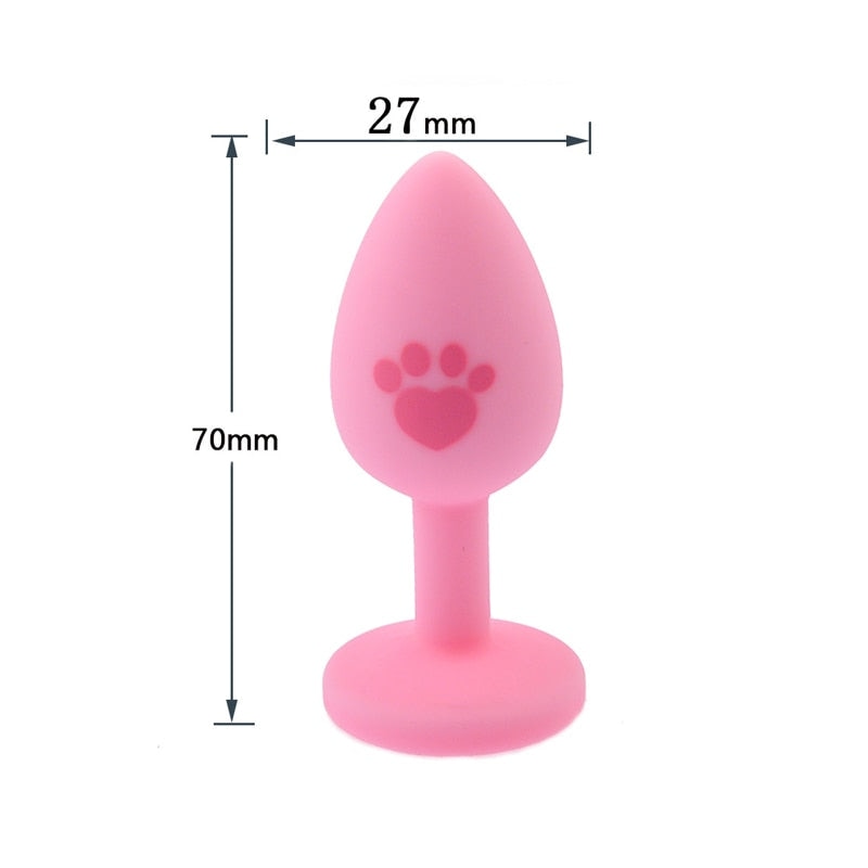 Paw Print Silicone Tail Plug Bunny Rabbit Tails DDLG Playground Paw Print Silicone Tail Plug Bunny Rabbit Tails DDLG Playground