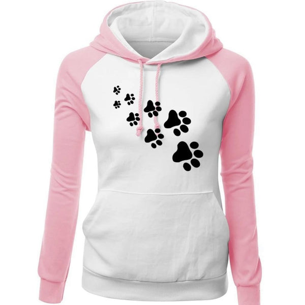 Paw Print Puppy Hoodie - Sweater