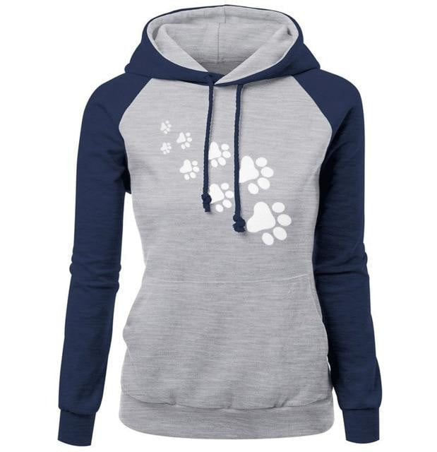Paw Print Puppy Hoodie - Sweater