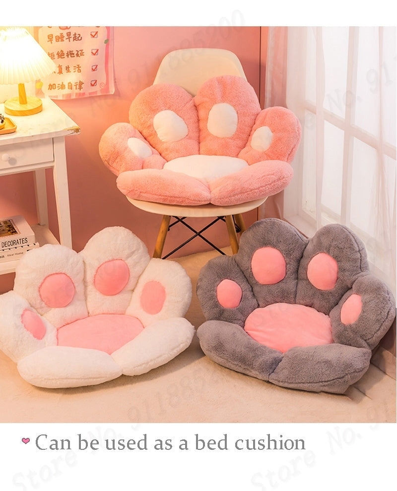 Paw Print Seat Cushion - cat paw, chair, chairs, cushion, dog paw