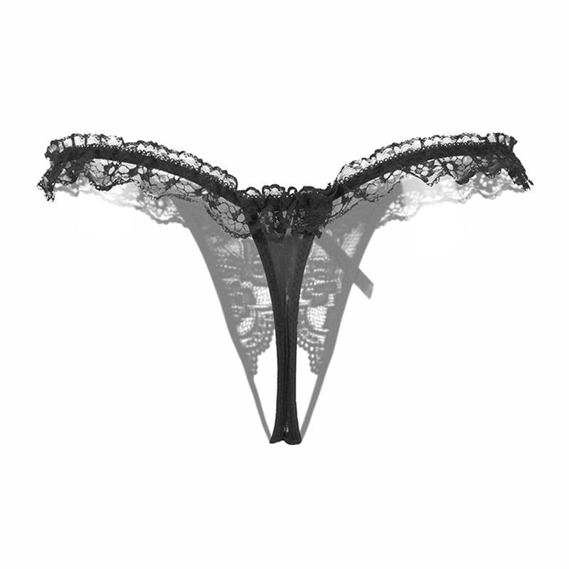 Pearl Lined Crotchless Panties Lace Underwear – DDLG Playground