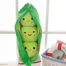 Peas In A Pod Plushies - 68cm - corn, decorative pillow, pea, pea pod, peapod