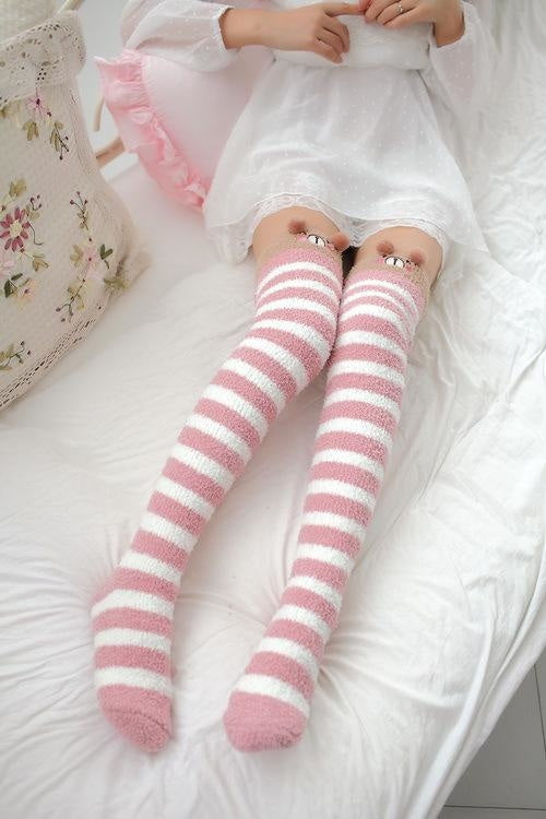 Pink Bear Thigh Highs - abdl,adult babies,adult baby,adult baby diaper lover,age play