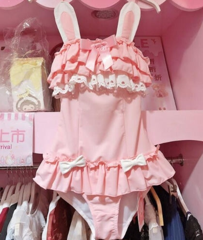 Pink Bunny Onesie - onesie