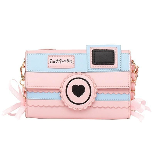 Pink Camera Shoulder Bag - bags, camera, cameras, cross body, crossbody