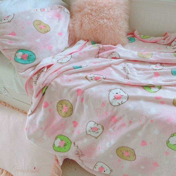 Pink Hamster Fuzzy Blanket - pillow