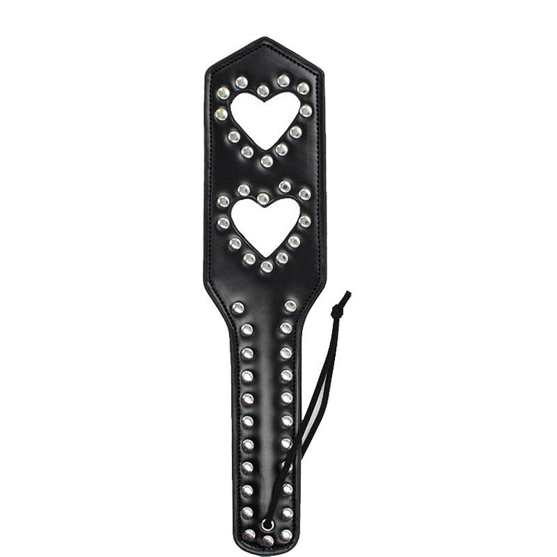 Pink Heart Paddle - Black 2 Hearts - Accessories