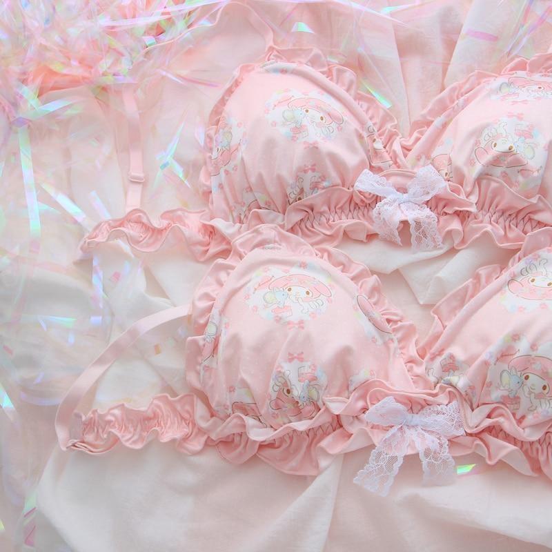 Pink My Melody Lingerie Set Ruffled Kawaii Cute – DDLG Playground