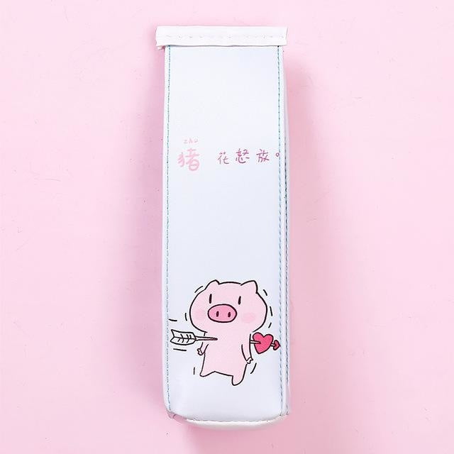 Pink Panther Makeup Bags - Blue Heart Arrow Pig Bag - bag