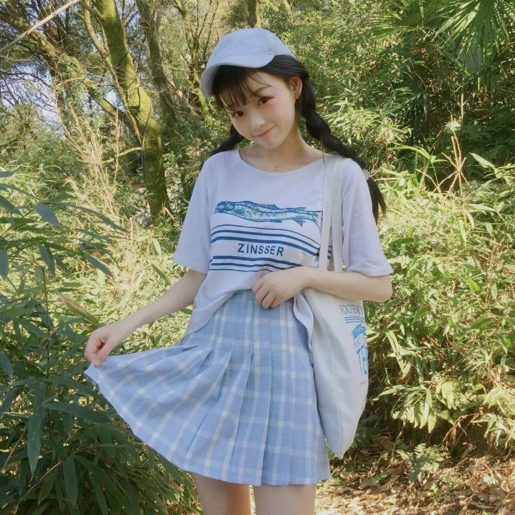 Pink Plaid School Girl Skirt Pleated Tennis Style | DDLG Playground