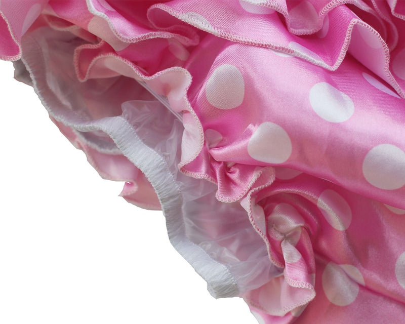 Pink Ruffled Polkadot Sissy Plastic Pants Diaper Cover ABDL Adult Baby Ageplayer CGL Kink Fetish by DDLG Playground