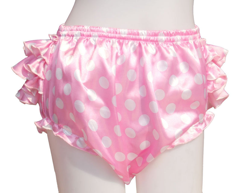 Pink Ruffled Polkadot Sissy Plastic Pants Diaper Cover ABDL Adult Baby Ageplayer CGL Kink Fetish by DDLG Playground