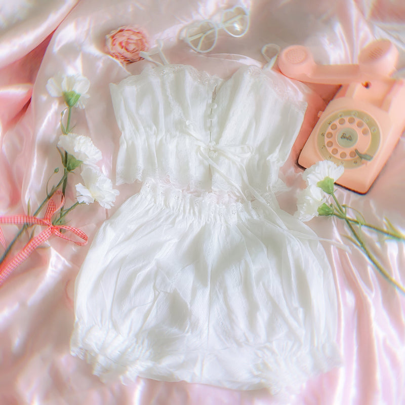 Pink Princess Jammies - White / M - pajamas