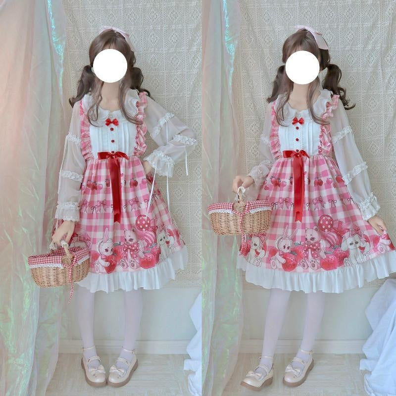 Plaid Baby Bun Lolita Dress - lolita dress